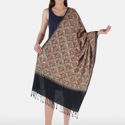 MUFFLY Embroidered Pashmina Woolen Shawl-10