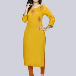Archittam Ethnic Motifs Embroidered Round Neck Straight Kurta-picture-43
