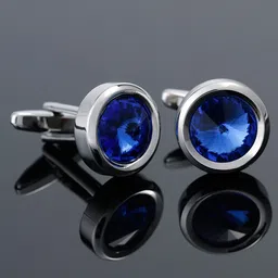 Peora Men 316L Stainless Steel Silver-Plated Textured Cufflink-image-3