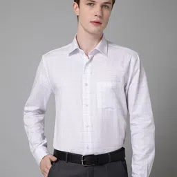 Cantabil Men Comfort Checked Cotton Formal Shirt-image-76