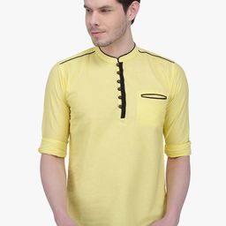 Kuons Avenue Men Mandarin Collar Pure Cotton Kurta-picture-30