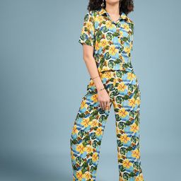 DressBerry Printed Shirt & Flared Trouser  Co-Ords-13