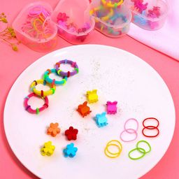 Melbees by Yellow Chimes Girls Red & Blue Set of 30 Hair Accessory-8