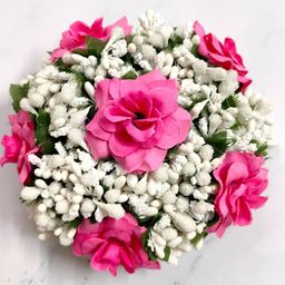 Hair Flare Women Pink & White Embellished Hair Accessory Set of-picture-4