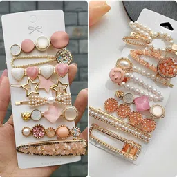 Pinapes Set Of 16 Embellished Hair Accessory-7