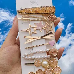 Pinapes Women Set of 8 Embellished Hair Accessory-picture-12