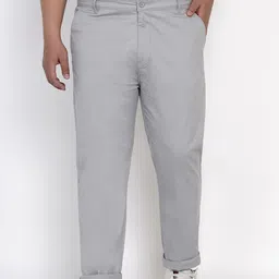 John Pride Plus Size Men Grey Trousers-51
