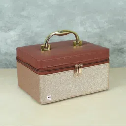 NFI Essentials Vanity Box for Women Bridal Makeup Box Cosmetic Storage Box Rose Gold-picture-19