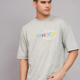 Imsa Moda Men Typography Printed Cotton Oversized T-shirt-image-86