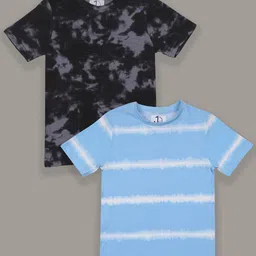 Jumping Joey Boys Pack Of 2 Tie & Dyed Pure Cotton T-shirt-image-77