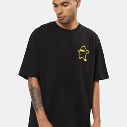 Mad Over Print Graphic Printed Drop-Shoulder Sleeves Cotton Oversize T-shirt-image-40