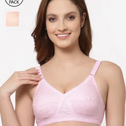 Floret Pack Of 2 Printed Non-Padded Non-Wired Everyday Bra Cross Fit Print_-57