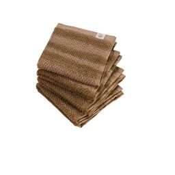 Himeya Brown 4 Pieces Printed 500 GSM Pure Cotton Face Towels-11