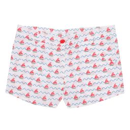 Nino Bambino Girls White Organic Cotton Printed Regular Fit Hot Sustainable Pants-7