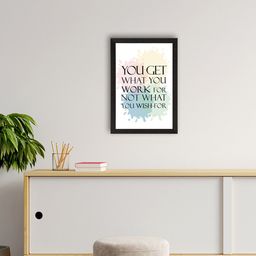 eCraftIndia White & Black Motivational Quote Printed Framed UV Art Painting-image-60