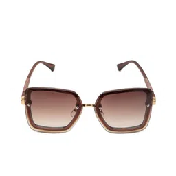 YourSpex Unisex Brown Lens & Brown Square Sunglasses with UV Protected Lens-3