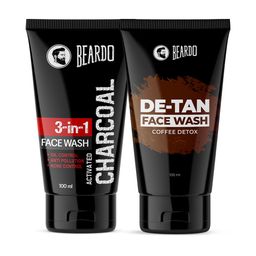 BEARDO De-Tan Face Wash With Coffee Detox 100ml & 3-In-1 Activated Charcoal Facewash 100ml-18