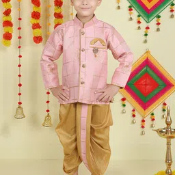 BAESD Boys Floral Regular Kurta With Dhoti Pants-32