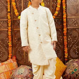 Stylo Bug Boys Floral Embroidered Regular Kurta with Dhoti Pants-37