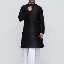 ROYAL KURTA Men Black Kurti with Dhoti Pants-29