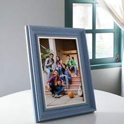 Golden Peacock Blue 1 Pieces MDF Table Photo Frames-3
