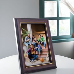 Golden Peacock Brown 1 Pieces MDF Table Photo Frames-1