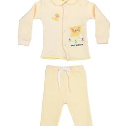 BAESD Kids Pure Cotton Shirt Collar Top & Bottom-image-78