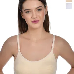 Aimly Pack of 3 Full Coverage Non-Padded Seamless Cotton Bra-42