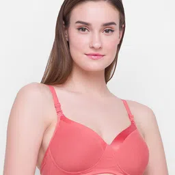 Candyskin Coral Solid Lightly Padded Bra-25