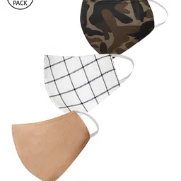 VASTRAMAY Unisex Pack Of 3 Reusable 3-Ply Protective Cloth Mask-14