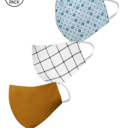 VASTRAMAY Unisex 3 Ply 3Pcs Reusable Protective Outdoor Face Masks-43