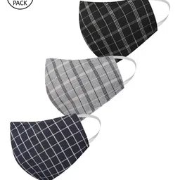 VASTRAMAY Unisex 3 Pcs 3-Ply Reusable Protective Outdoor Masks-image-97