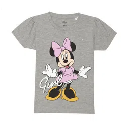 Disney by Wear Your Mind Girls Minnie Mouse Printed Pure Cotton T-shirt-picture-45