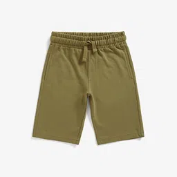 mothercare Boys Olive Green Solid Regular Fit Mid-Rise Pure Cotton Regular Shorts-image-36