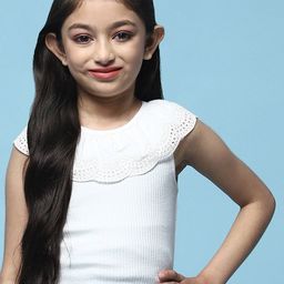 Biba Girls Round Neck Sleeveless Cotton Top-image-14