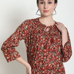 Feel Clath Floral Print Organic Cotton Top-image-62