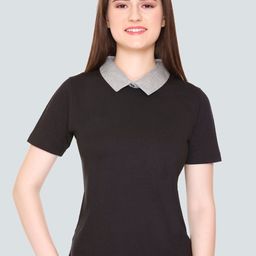 BAESD Shirt Collar Short Sleeves Top-21
