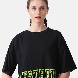 Aesthetic Bodies Typography Printed Drop-Shoulder Sleeves Cotton Crop T-shirt-image-89