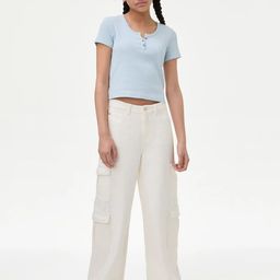 Marks & Spencer Girls V-Neck Cotton Regular Top-image-14