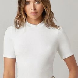 KASHIAN Round Neck Fitted Cotton Top-image-63