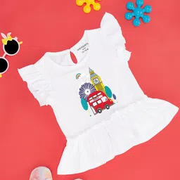 Pantaloons Baby Girls Graphic Print Cotton Top-17