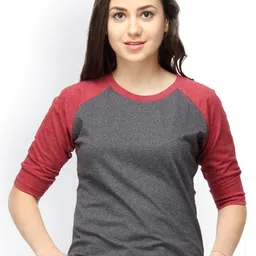 Campus Sutra Round Neck Cotton Top-image-95