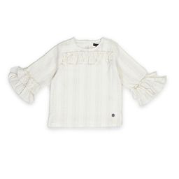 toothless Girls Striped Bell Sleeve Cotton Top-picture-48