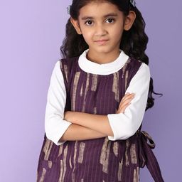 V-Mart Abstract Printed High Neck Tie-Ups Styled Cotton Top-picture-13