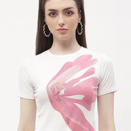 Madame Graphic Printed Cotton Top-image-4