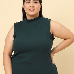 UnaOne Plus Size High Neck Fitted Top-11