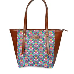 IMARS Floral Printed Oversized Structured Shoulder Bag-4
