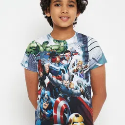 Marvel by Wear Your Mind Boys Multicoloured Printed Round Neck T-shirt-image-88