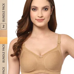 Floret Pack Of 2 High Support Non Padded All Day Comfort Seamless Bra-picture-15