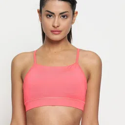 Wearjukebox Seamless Padded Dry-Fit Sports Bra JUKE-W-166-PEACH-image-42